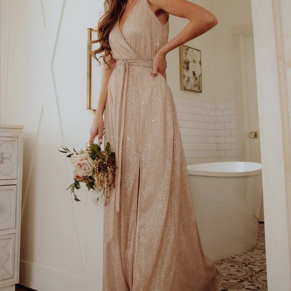 Baltic Born Helen Tank Sparkle Gown- Small - Picture 9 of 12